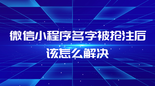 小程序名字被抢注后该怎么解决